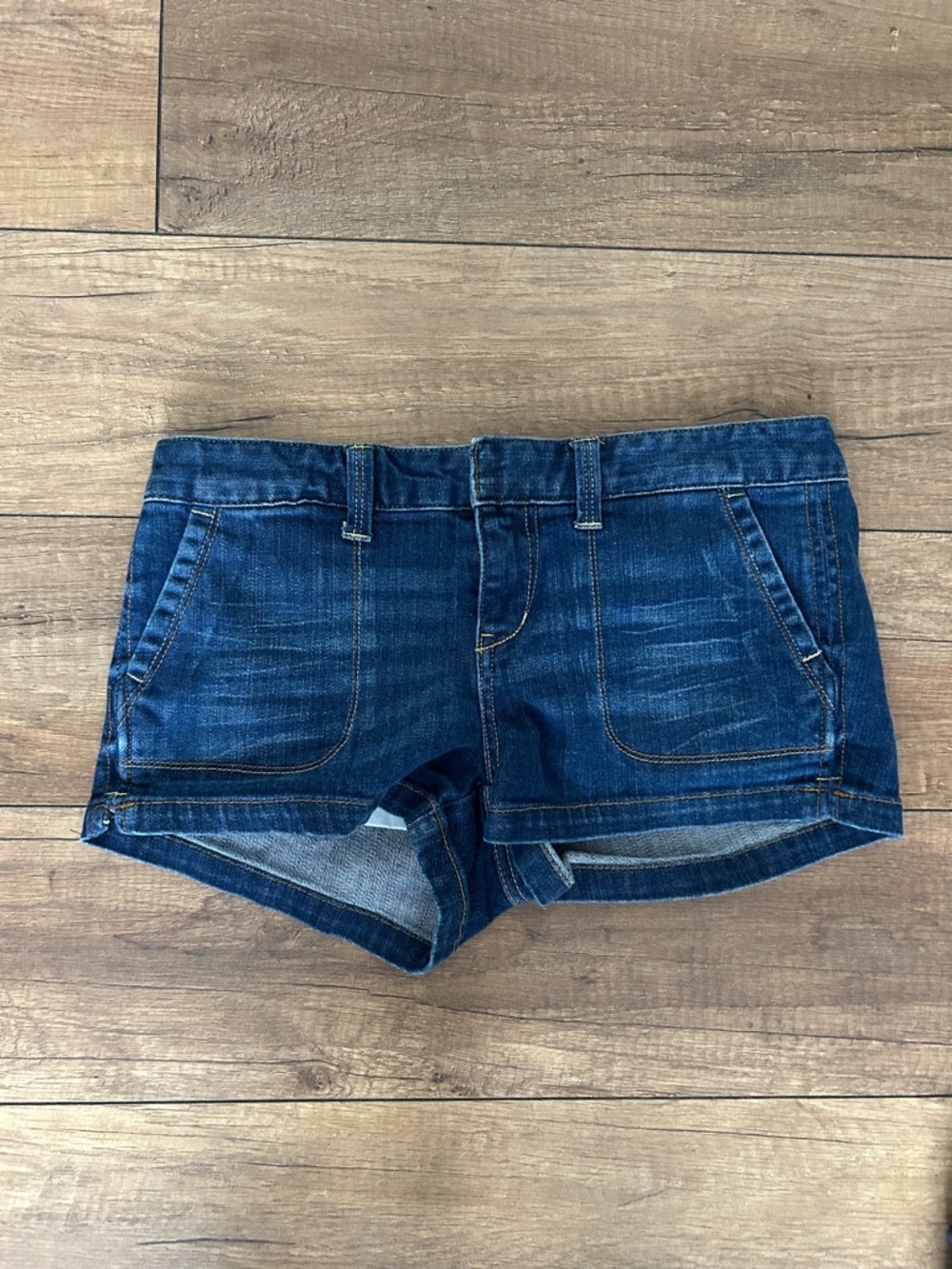 Old aeropostale Denim Mid-Rise Women's Shorts in Dark Blue